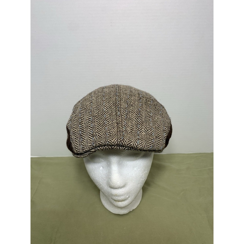 Goorin Bros Brown Newsboys Style Cap Houndstooth Preppy Old Money Wool